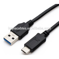 Super Speed ​​USB 3.1 Tipo C a USB A 3.0 macho a macho cable de datos para Macbook, Nokia N1